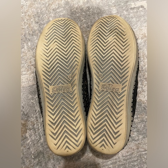 Biza Athena Leather Cut Out Black Lace Up Shoes Women's Size 39 US 8- 8.5 - Picture 3 of 8